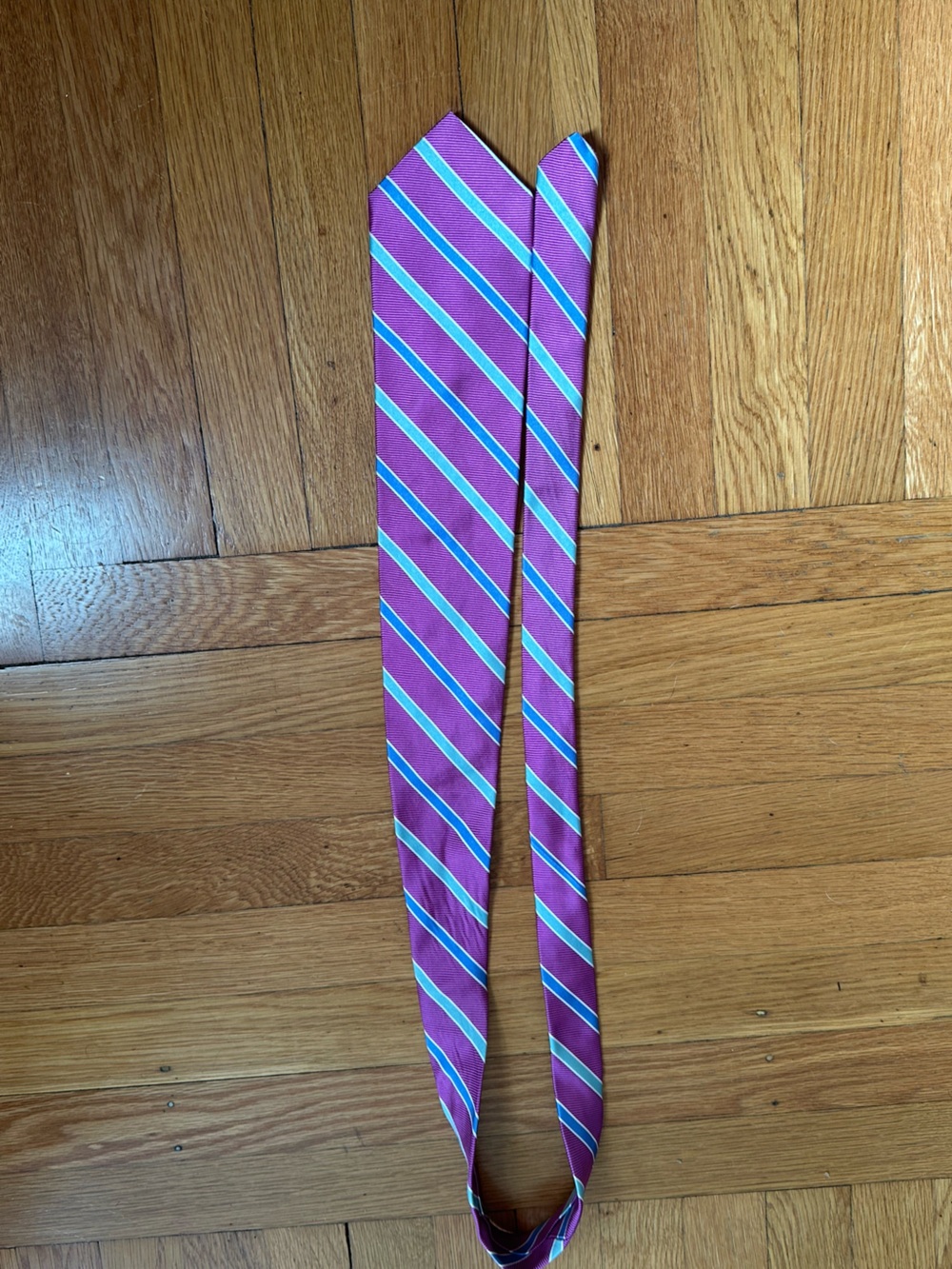 Brooks Brothers Silk Made in USA Striped Pink Men's Tie